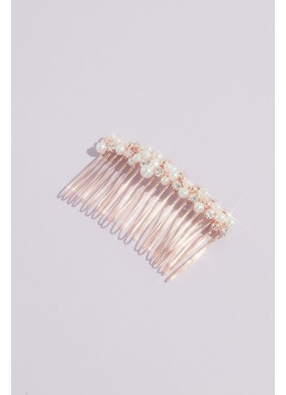 Pearl and Crystal Cluster Wire Comb - Wedding Accessories